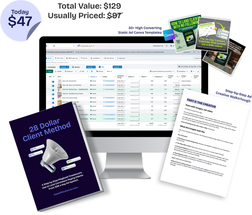 The Lead Magnet & Ads System: the book, the ad templates and the step by step creative walkthrough